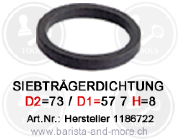 Siebträgerdichtung ø 73x57x8,5 mm